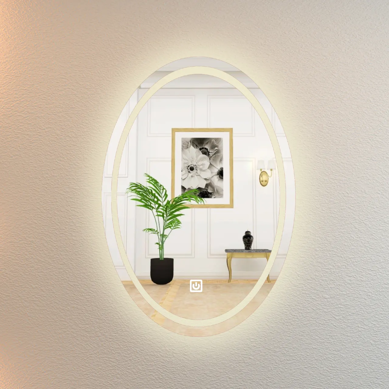 Render katalog Cermin LED Oval Putra Glass